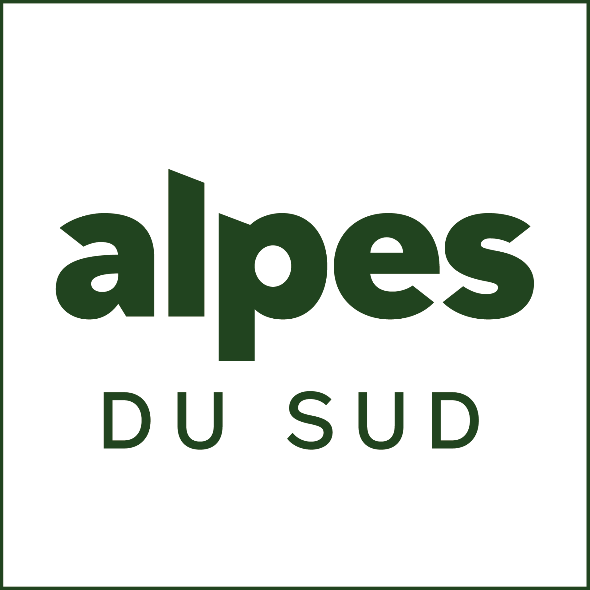 Alpes DS Carré Fond blanc Liseret Vert